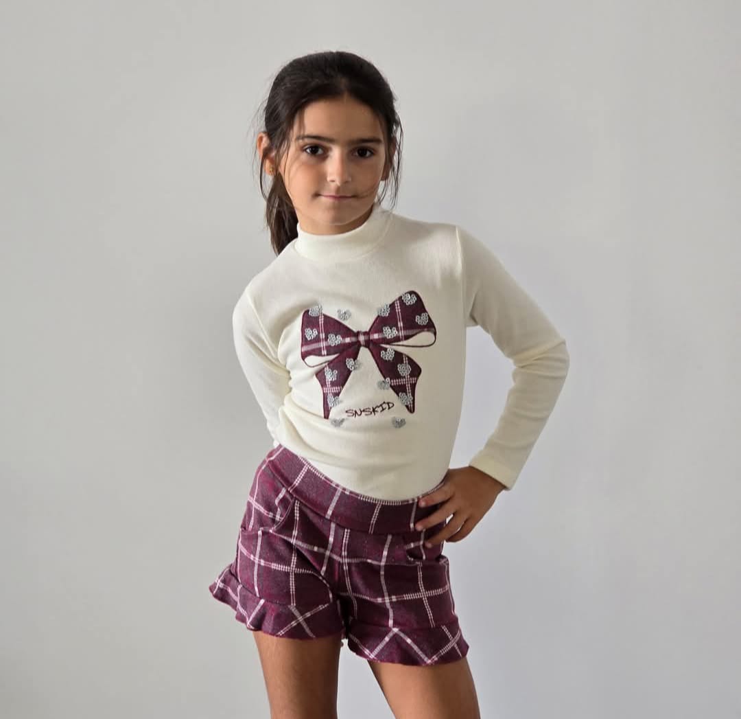 Conjunto calção laço