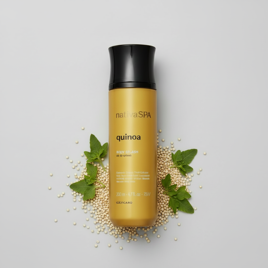 Benefícios:
🌾 Aroma fresco e duradouro — fragrância suave e envolvente que persiste na pele
🌾 Enriquecido com quinoa — ingrediente nutritivo que hidrata e protege a pele
🌾 Textura leve e refrescante — absorve rapidamente sem deixar resíduo
🌾 Perfeito para usar a qualquer hora — ideal após o banho ou ao longo do dia