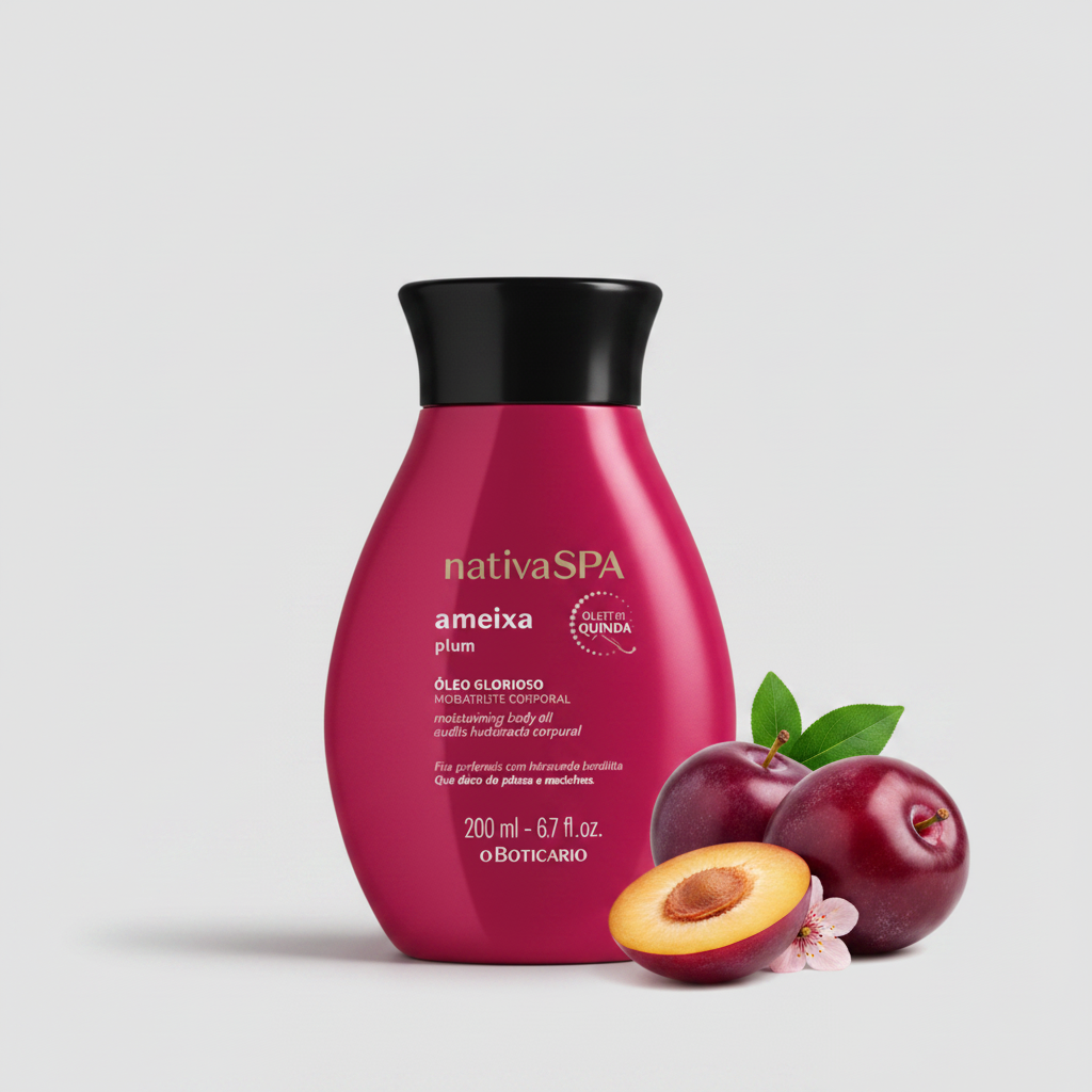 Benefícios:
🍇 Hidratação profunda — textura seca e sedosa que penetra rapidamente, sem deixar resíduo oleoso
🍇 Pele luminosa e macia — enriquecido com óleos de quinoa que nutrem e iluminam
🍇 Aroma envolvente de ameixa — fragrância sofisticada e duradoura que persiste na pele ao longo do dia
🍇 200ml — quantidade generosa para uso diário