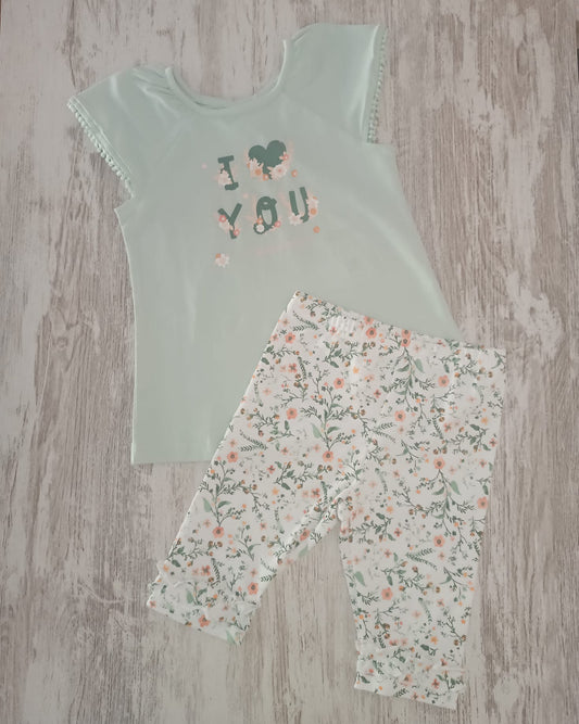 Conjunto bermuda floral