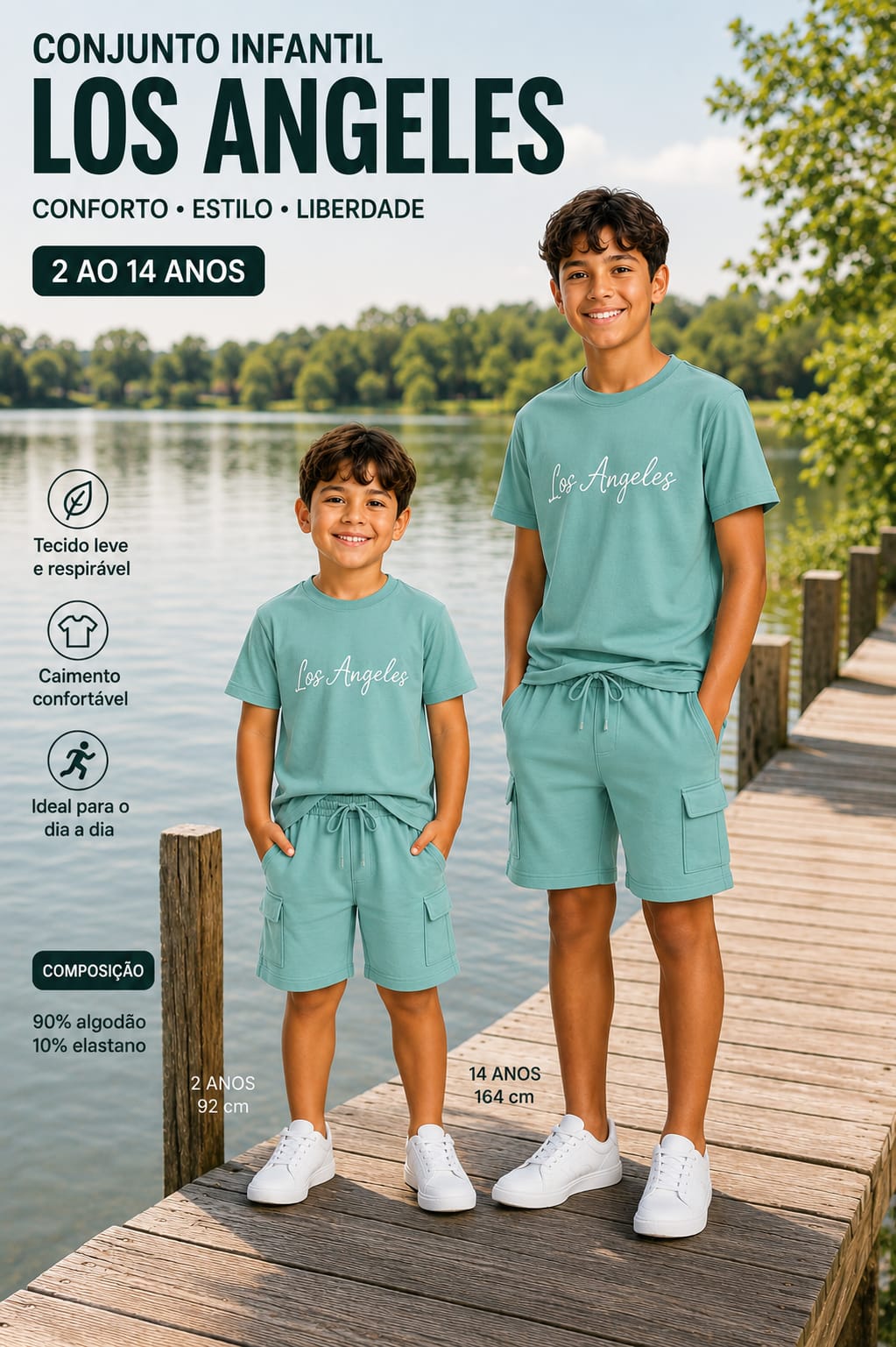 Conjunto Los Angeles Menino Verde