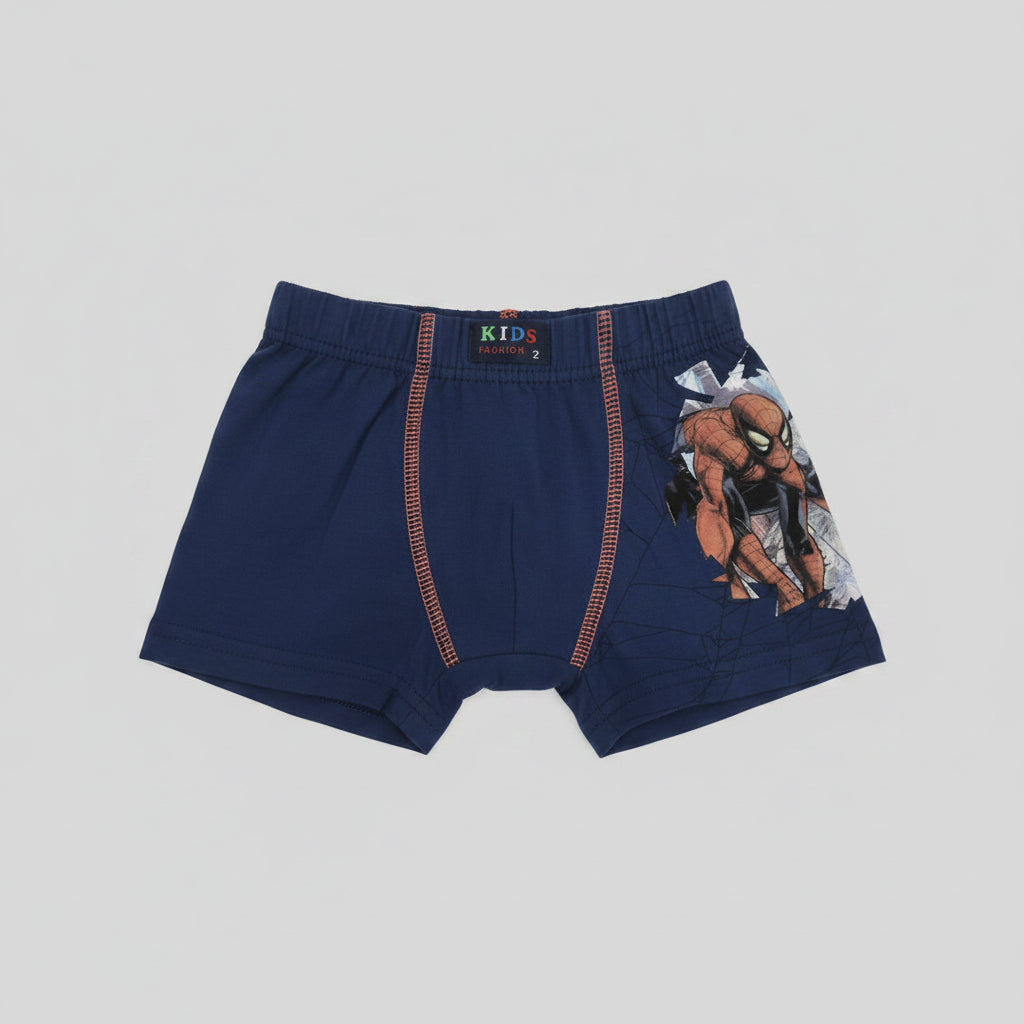 Boxer de rapaz azul escuro com estampado do Wolverine para crianças dos 2 aos 12 anos