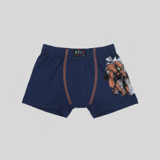 Boxer de rapaz azul escuro com estampado do Wolverine para crianças dos 2 aos 12 anos
