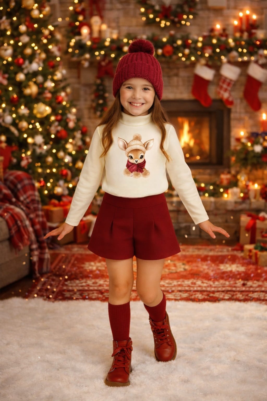 Um conjunto extremamente quentinho, bonito e muito confortável. Perfeito para qualquer ocasião na vida da criança.