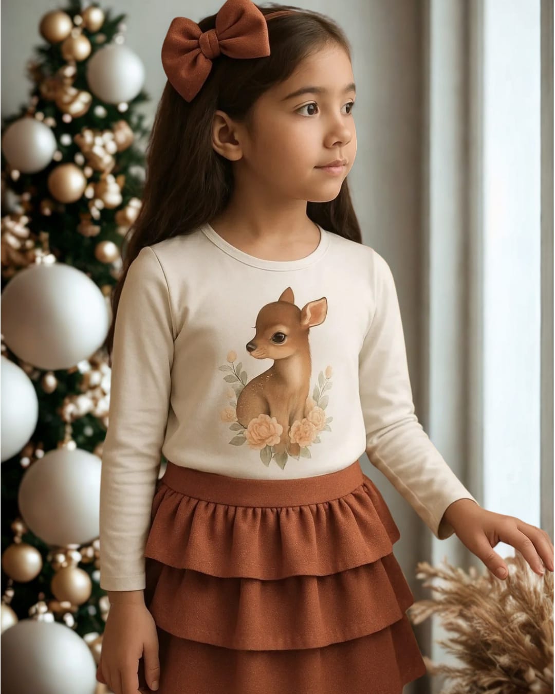 Perfeito para o dia a dia, mas especialmente para dias festivos e importantes. Com a chegada de Natal e das sessões fotográficas este conjunto vai brilhar.