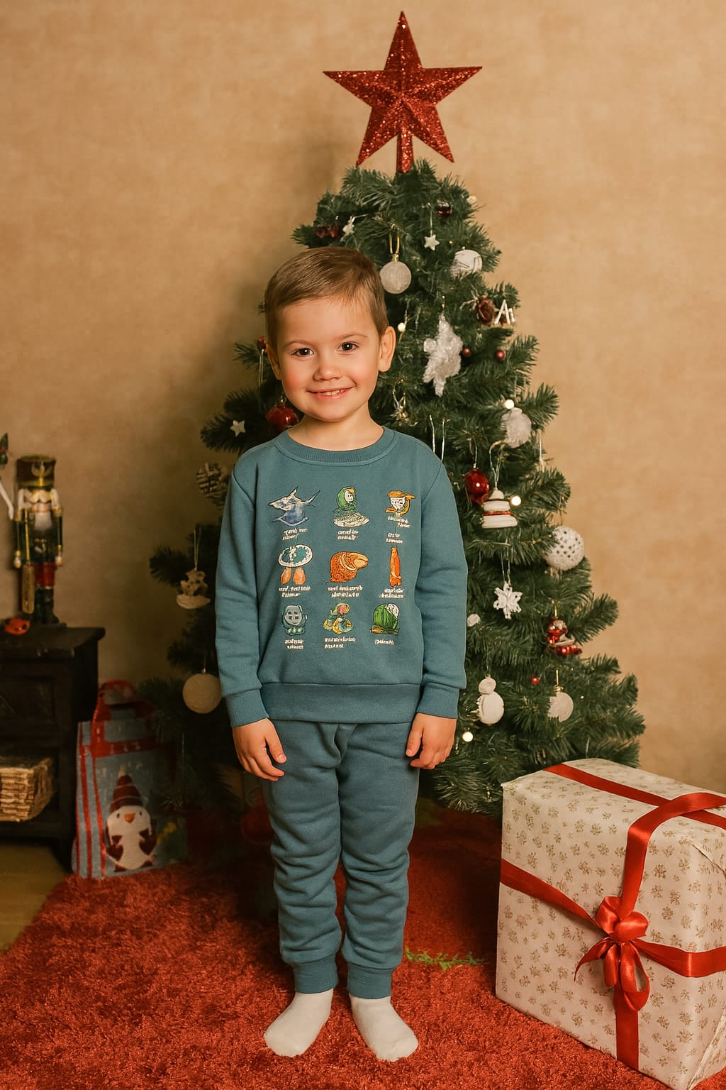 o fato de treino cardado e super quentinho mais divertido de sempre.