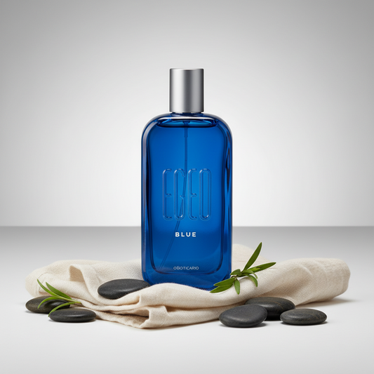 Perfume Egeo Blue O Boticário 90ml frasco azul
