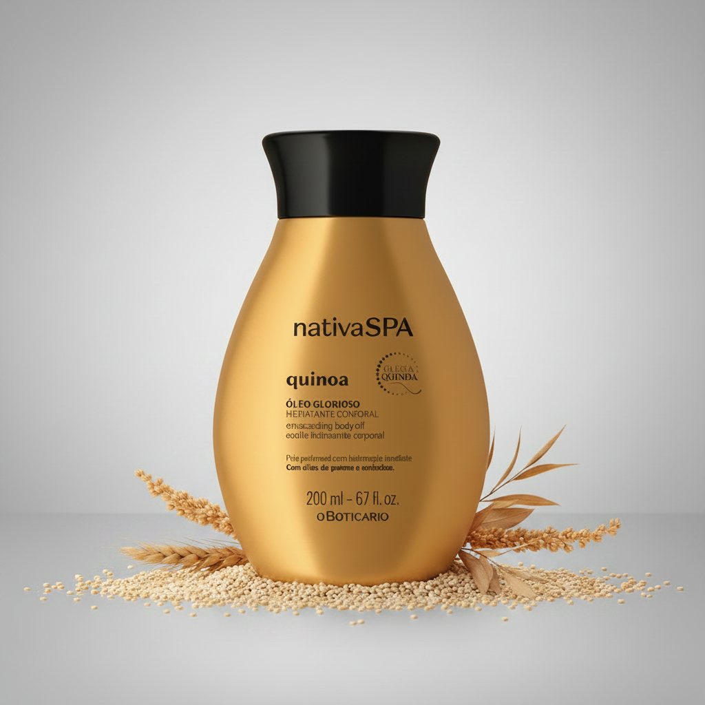 Benefícios:

🌾 Hidratação profunda — textura seca e sedosa que penetra rapidamente, sem deixar resíduo oleoso
🌾 Pele luminosa e macia — enriquecido com óleos de quinoa que nutrem, iluminam e protegem
🌾 Aroma sofisticado e duradouro — fragância envolvente que persiste na pele ao longo do dia
🌾 200ml — quantidade generosa para uso diário